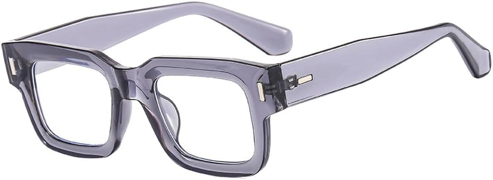 

Популярные модные квадратные солнцезащитные очки для женщин в стиле ретро-панк с прозрачными линзами цвета океана, мужские солнцезащитные очки с защитой от УФ-излучения UV400 и заклепками WNCKSQ, Grey Clear