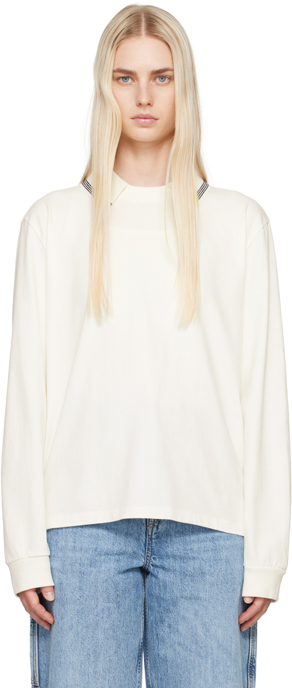 

Белая академическая футболка-поло OUR LEGACY, Twins print