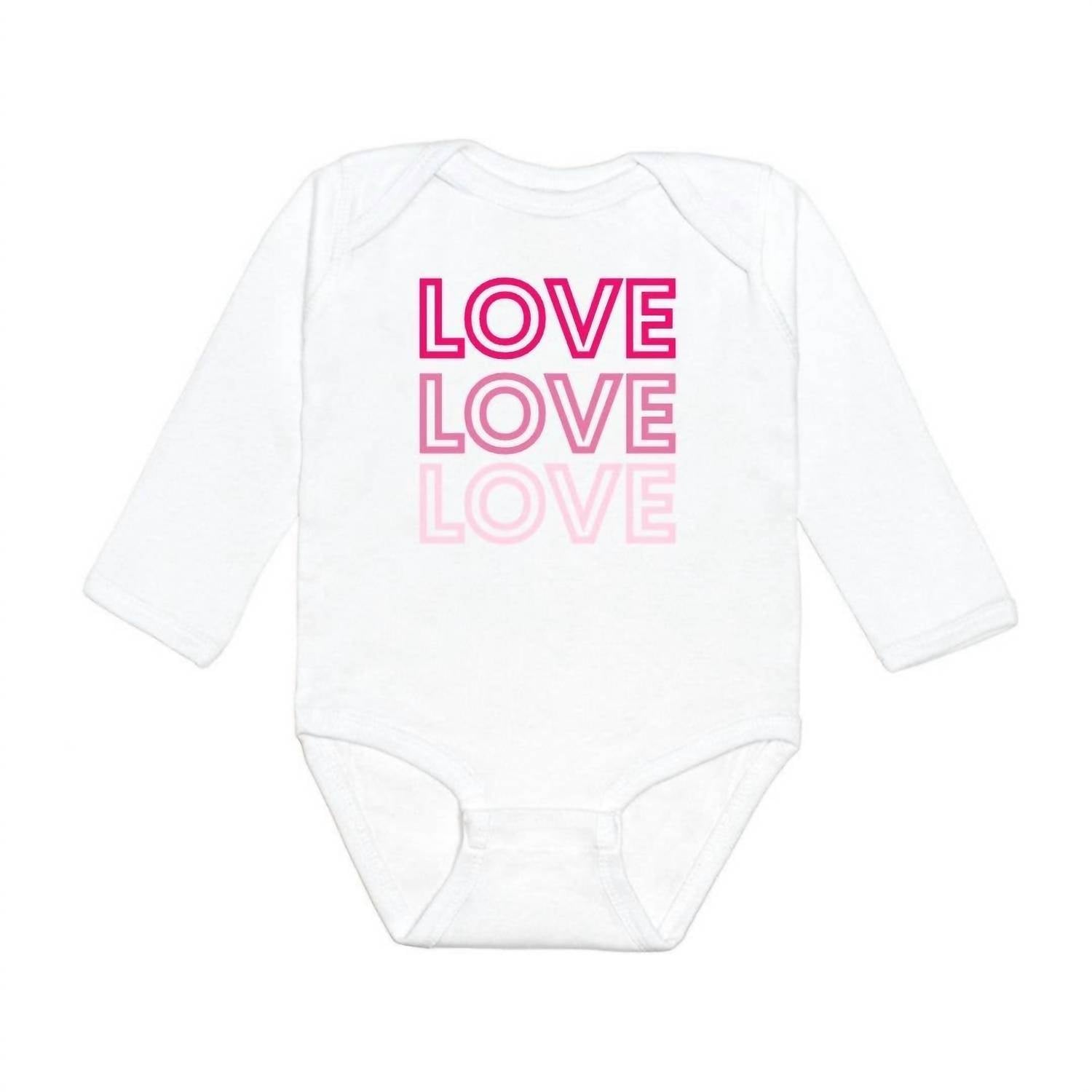 

Детский боди с длинным рукавом Love, Love, Love в белом цвете SWEET wink