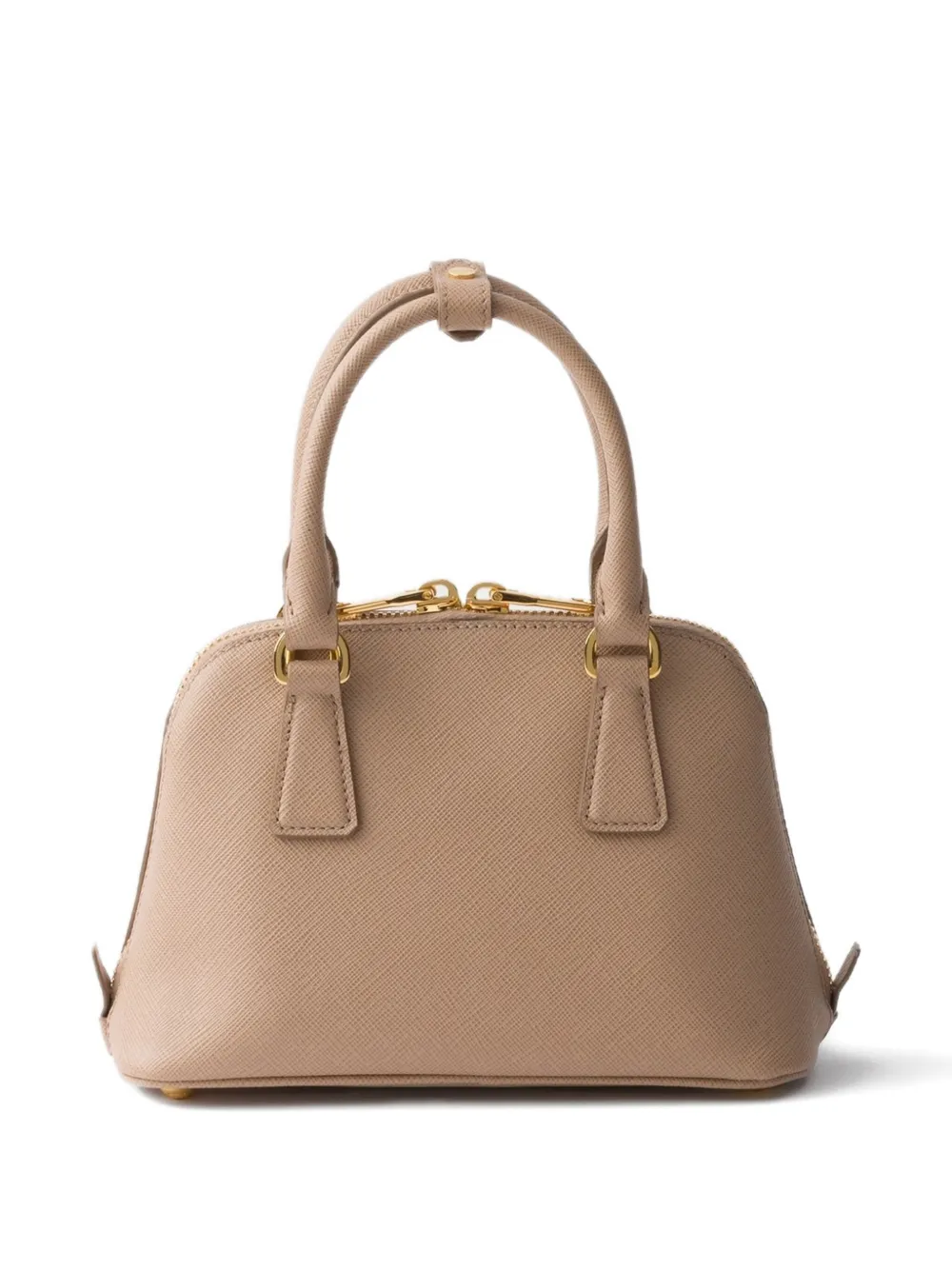 Мини-сумка-тоут Promenade из сафьяновой кожи Prada, нейтральный — фото 2