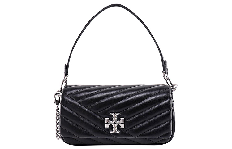 

TORY BURCH Сумка-багет Kira из кожи, женская, черная