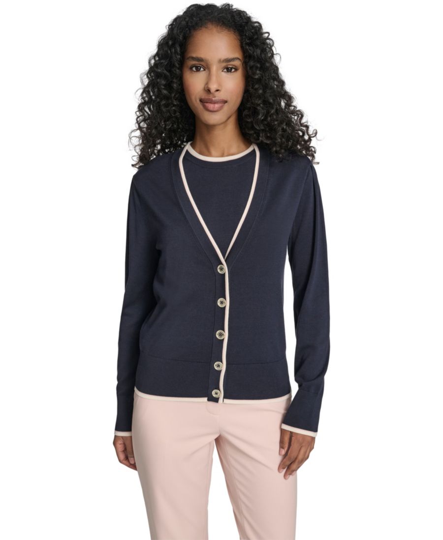 

Женский кардиган с V-образным вырезом и длинными рукавами Tommy Hilfiger, Midnight Multi
