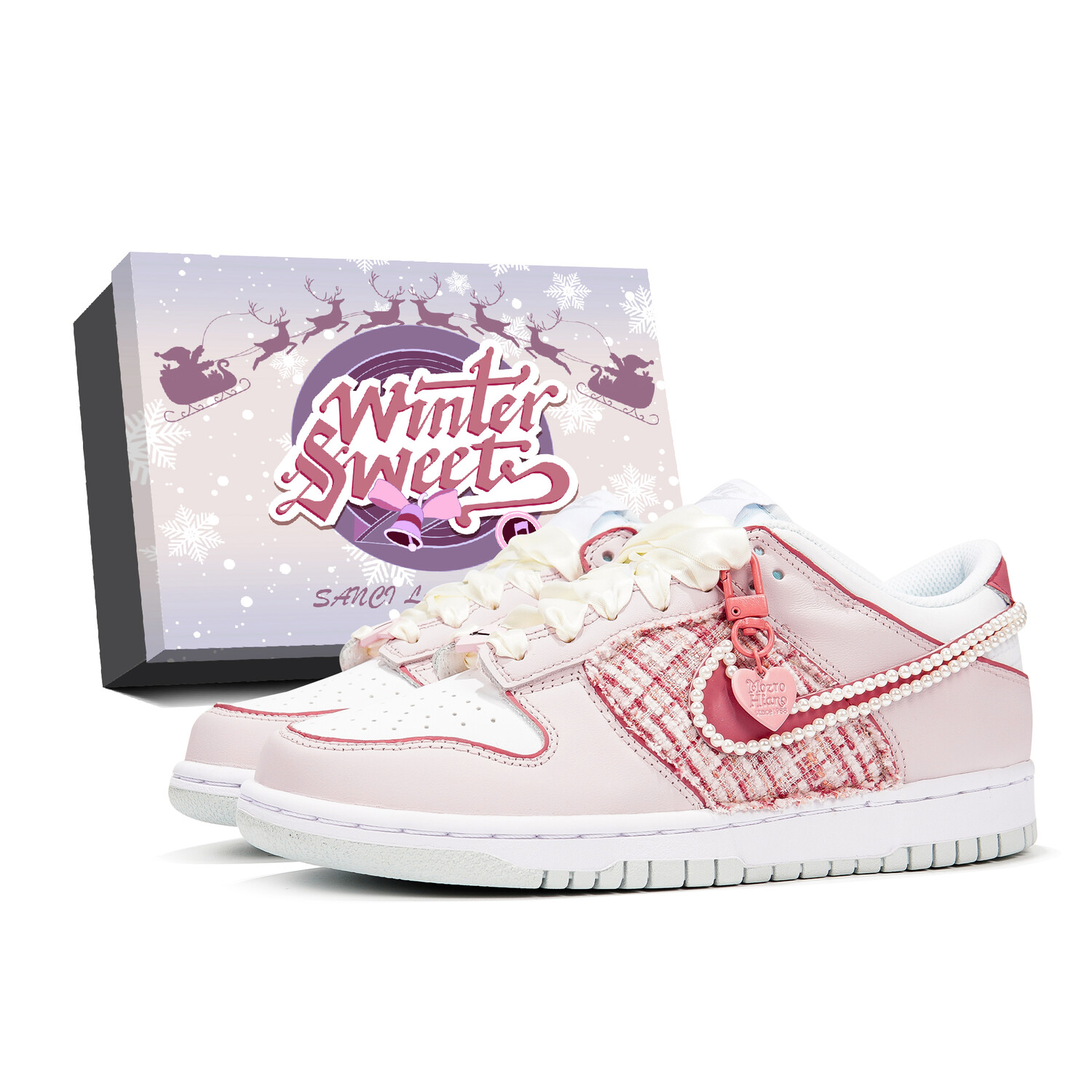 

Кроссовки Nike Dunk Skateboard Shoes Women's Low-Top Pink, Розовый, Кроссовки Nike Dunk Skateboard Shoes Women's Low-Top Pink