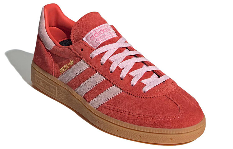 Женские кроссовки adidas originals Handball Spezial ярко-красные, прозрачно-розовые, Апельсин — фото 2