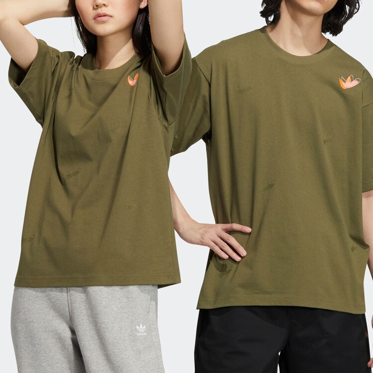 Футболка унисекс оливковая Adidas Originals, оливково-зеленый — фото 2