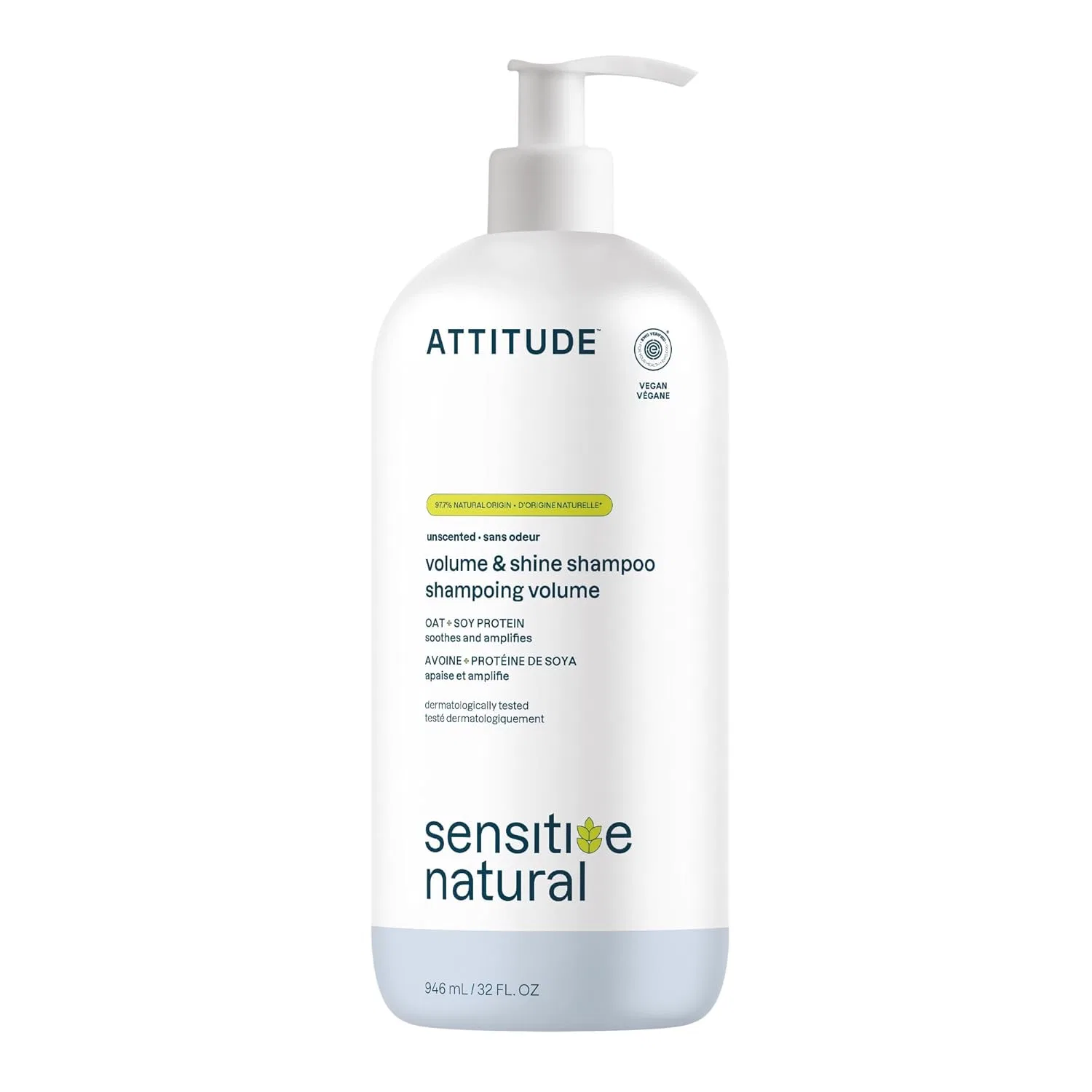 Шампунь ATTITUDE Volume and Shine для чувствительной кожи головы 946 мл Attitude