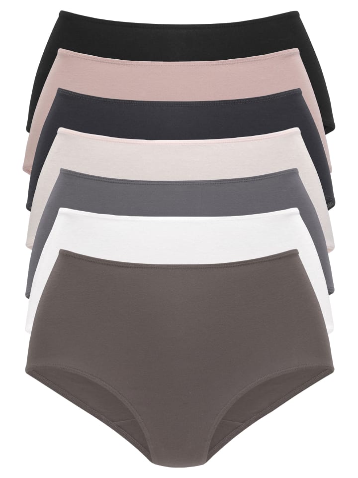 

Vivance Трусы с высокой талией коричневого, белого, серого, пудрового, черного и розового цветов