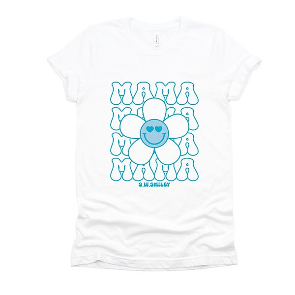 

Футболка с принтом SWSmiley mama stacked flower Simply Sage Market, White