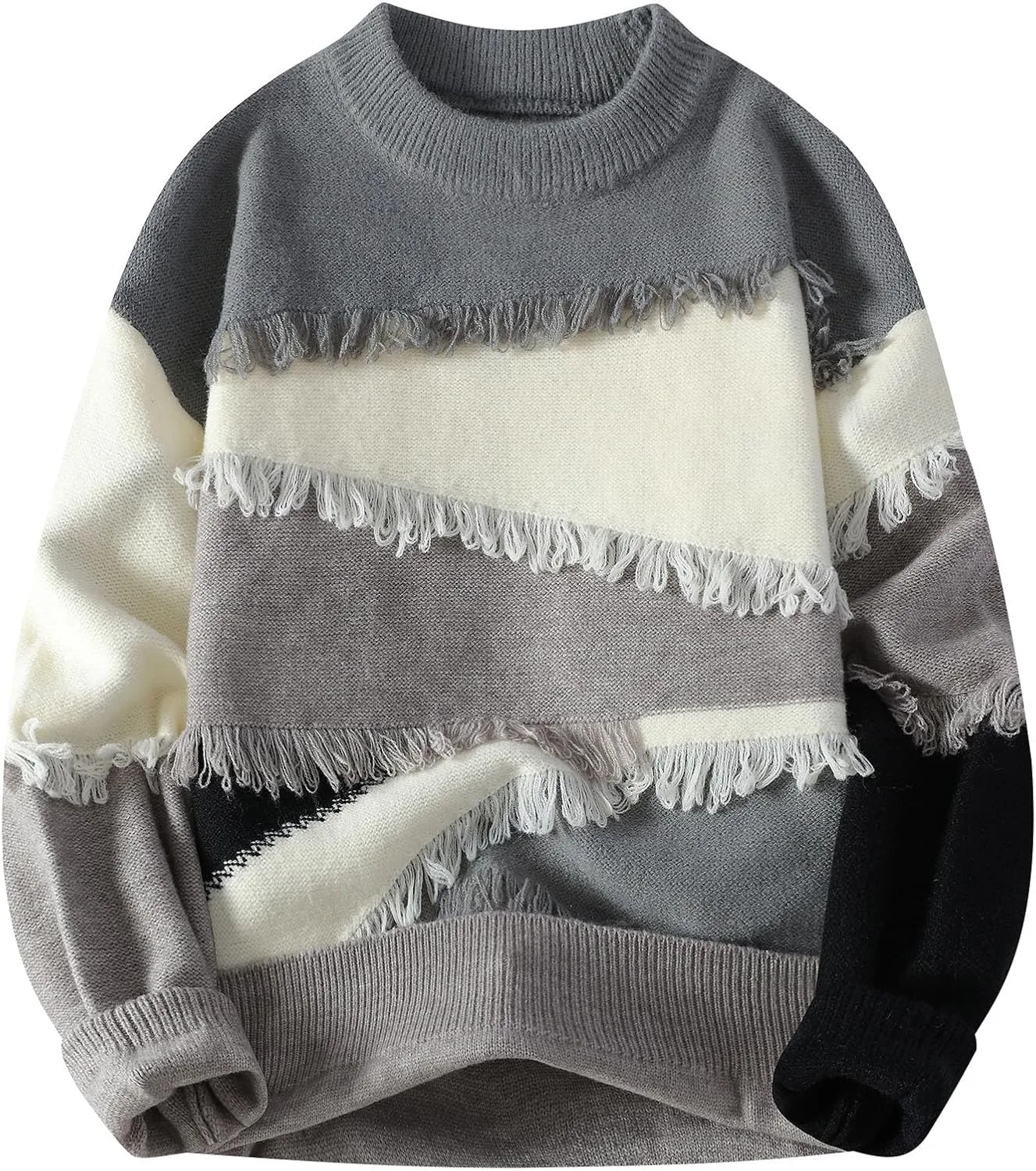 

Мужской свитер с круглым вырезом и длинными рукавами, кабельная вязка, теплый, плюс размер AQAYL