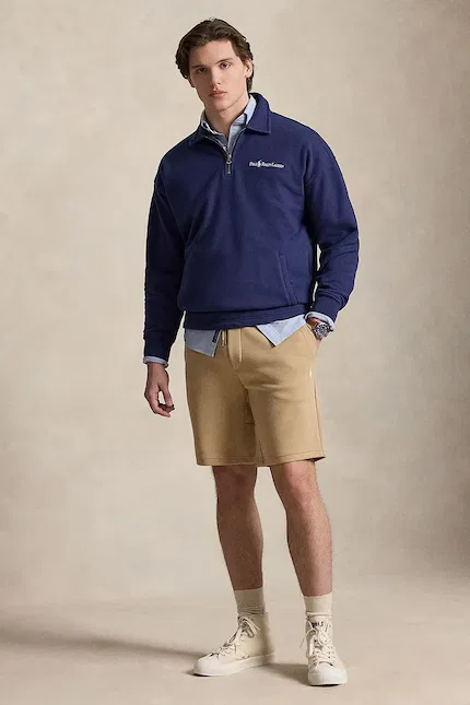 Шорты спортивные мужские Polo Ralph Lauren, бежевый — фото 3