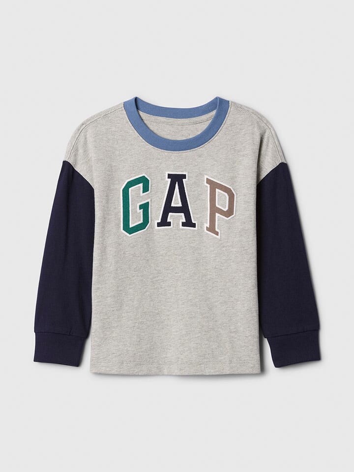 

Лонгслив GAP Longsleeve, цвет Grau/Dunkelblau