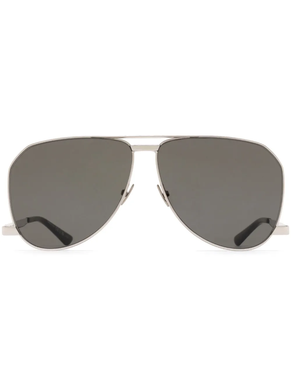 

Солнцезащитные очки-пилоты с логотипом Saint Laurent Eyewear, серебяный
