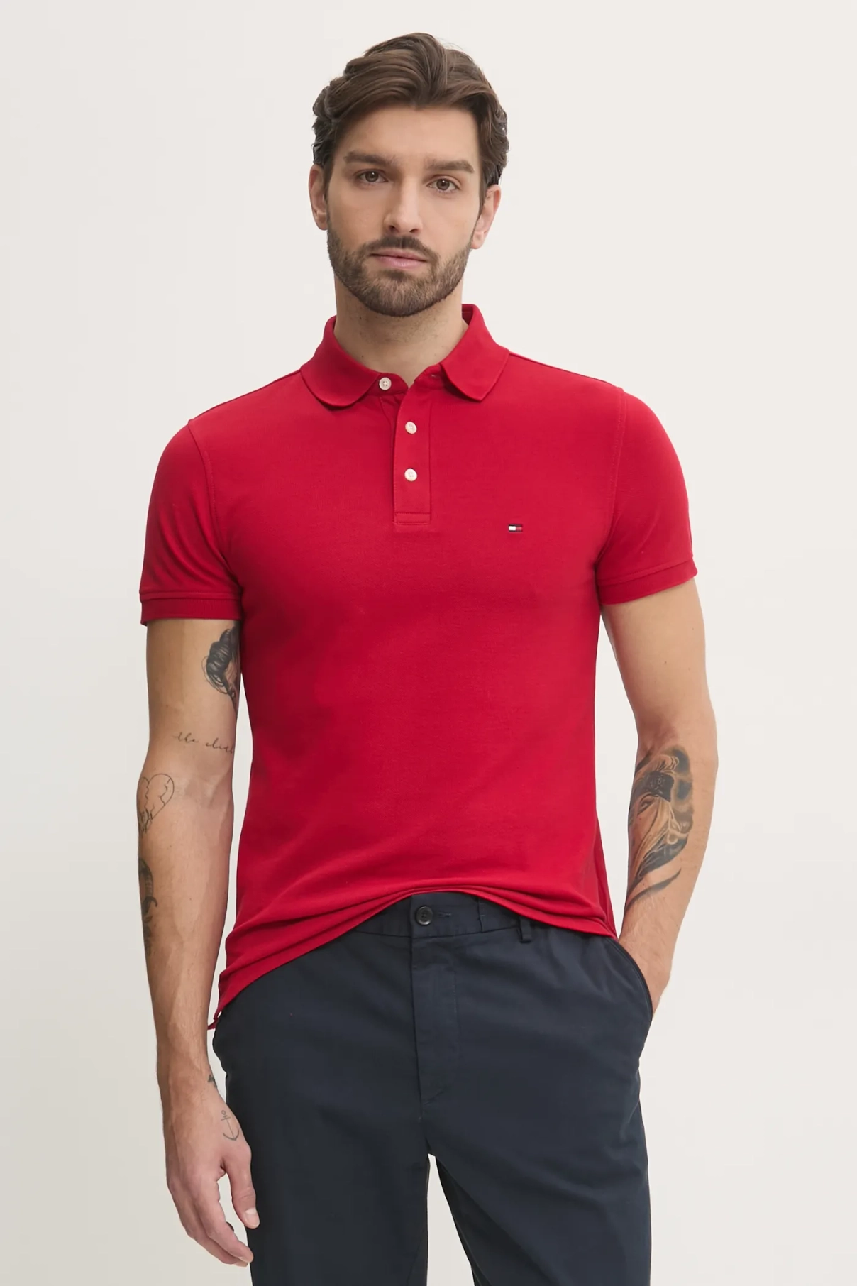 

Поло Tommy Hilfiger, красный