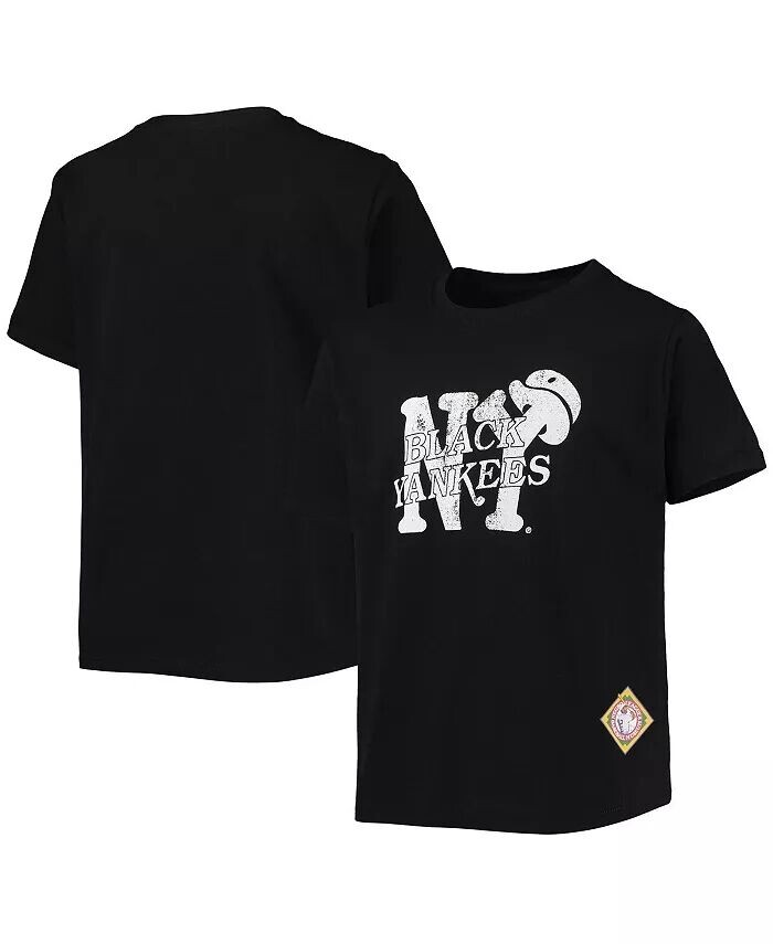 

Черная футболка с логотипом Big Boys New York Yankees Negro League Stitches