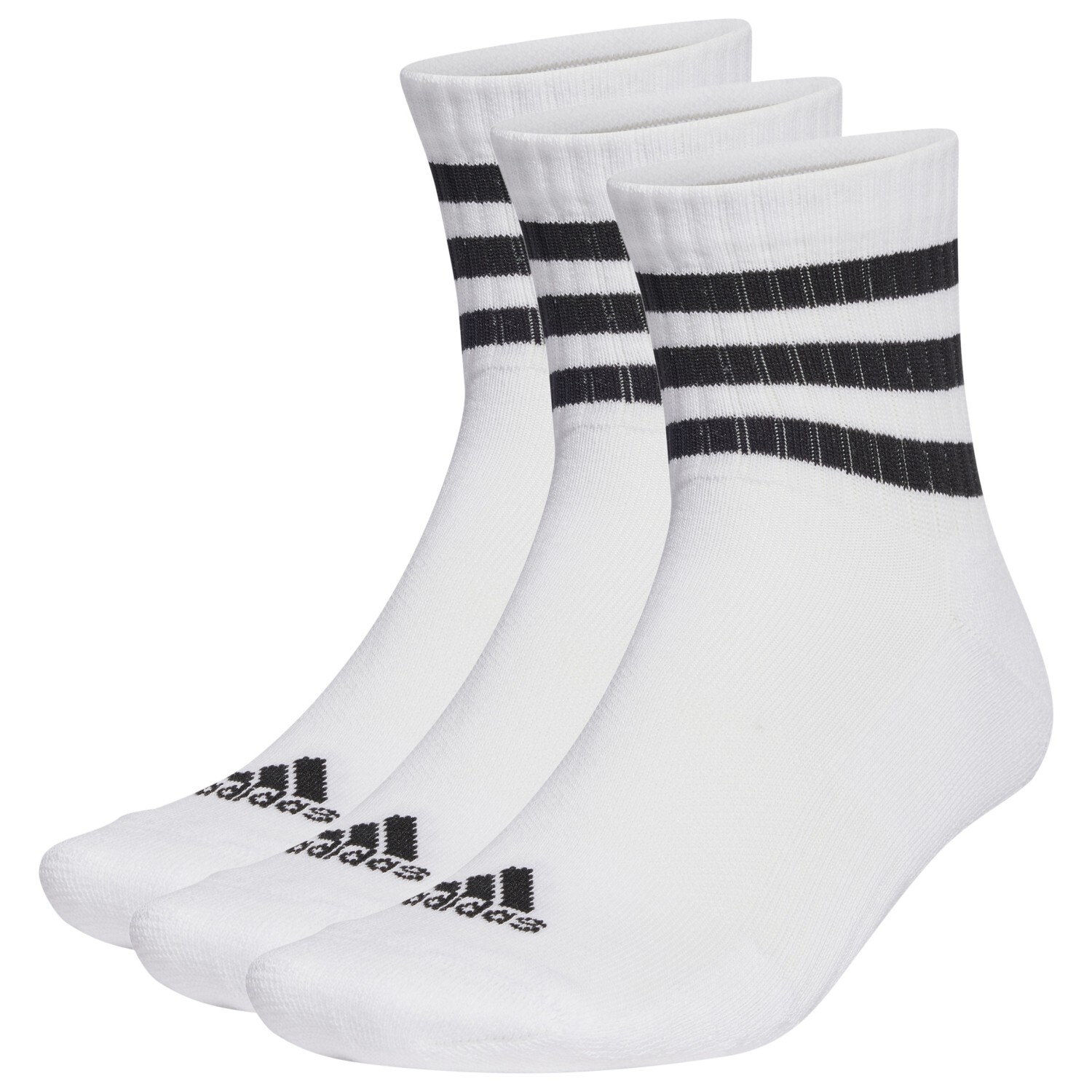 

Многофункциональные носки Adidas 3S Cushioned Sportswear Mid 3-Pack, цвет White/Black