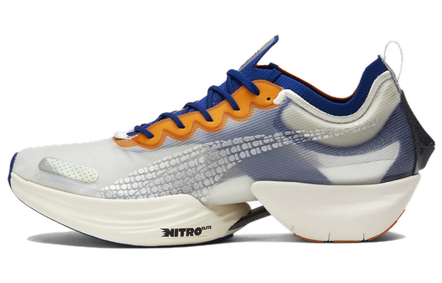 

Кроссовки Fast-R Nitro Elite для бега унисекс с низким верхом серые/синие/оранжевые Puma