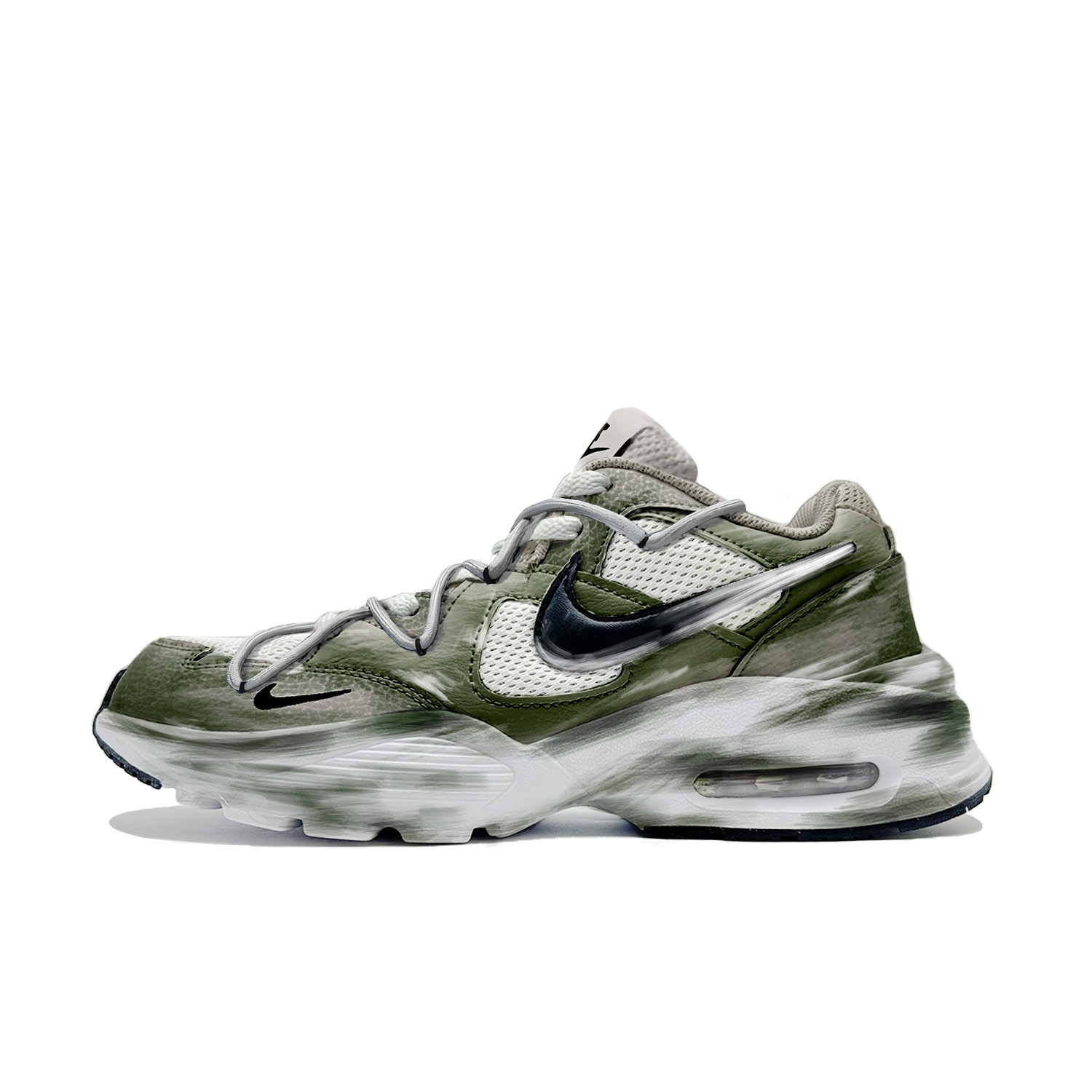 

Nike Кроссовки Air Max Fusion с амортизацией, износостойкие, низкие, мужские, зеленые
