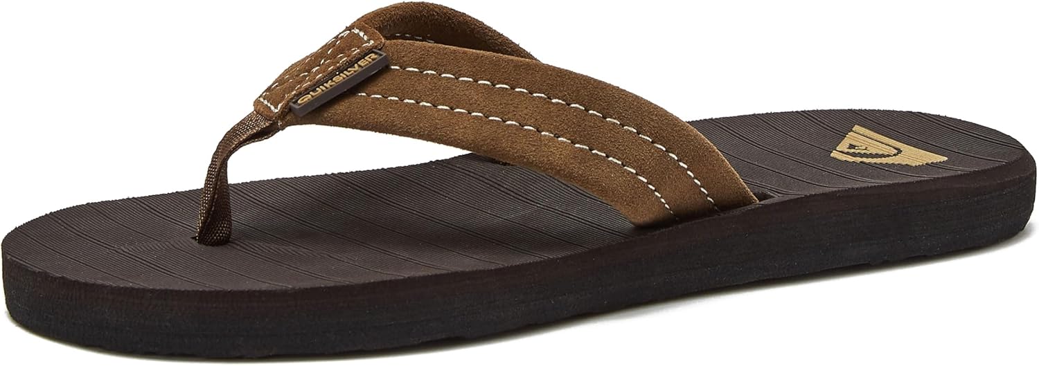 

Детские шлепанцы Quiksilver Carver Suede с фиксирующим ремешком, Demitasse - Solid