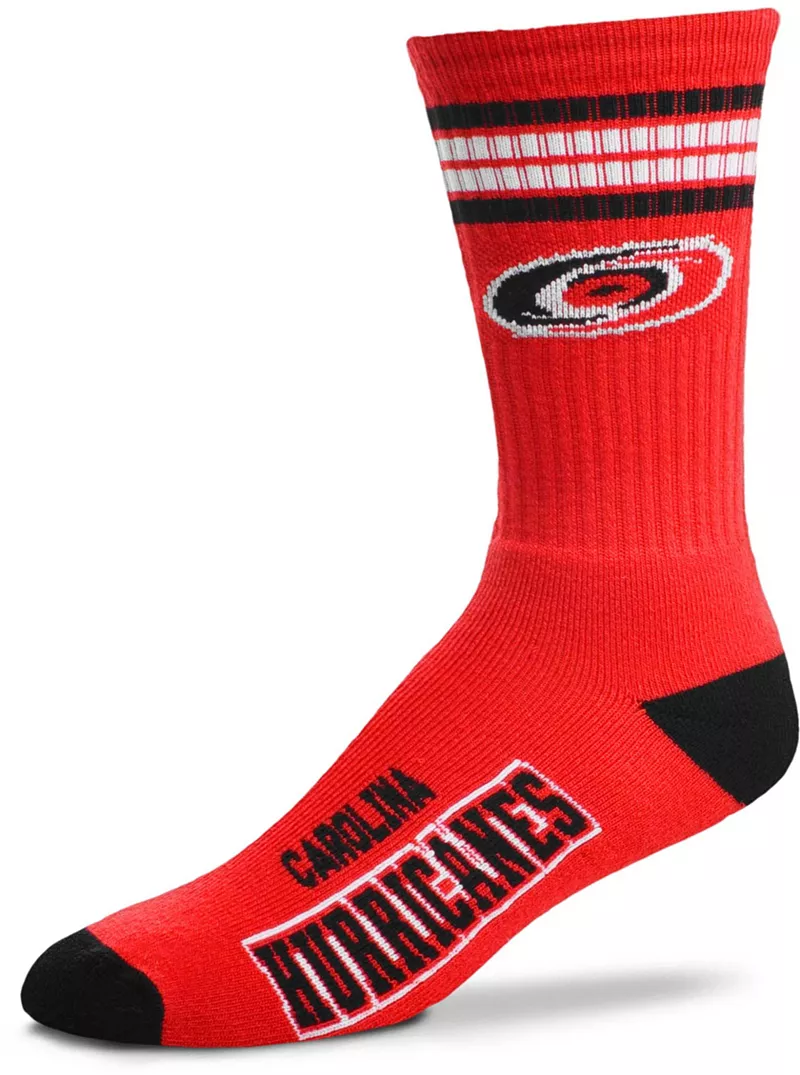 

Носки с четырьмя полосками для босых ног Carolina Hurricanes Deuce For Bare Feet
