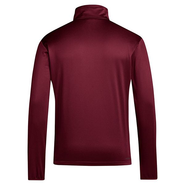 Мужская бордовая толстовка Texas A&M Aggies 2024 Coaches Sideline quarter-zip Adidas — фото 4
