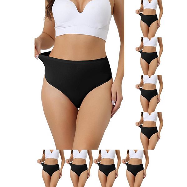 

9 упаковок женских стрингов с высокой талией, корректирующее белье, трусики-танга Inspire Chic, Black
