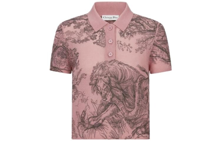 

Женская рубашка-поло IVIERA розового цвета Dior