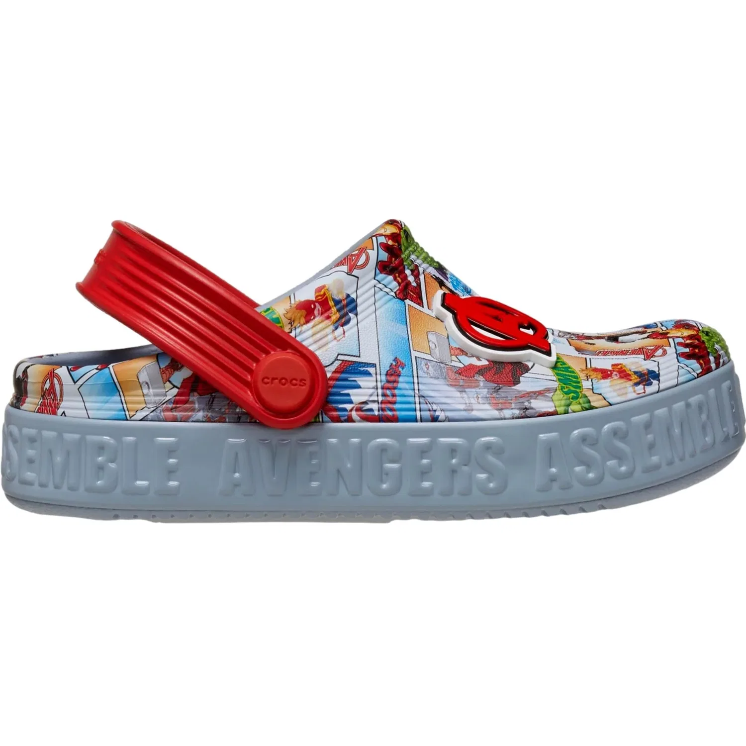 Детские сабо Crocs Avengers Off Court, сине-серые, 209945-0ID