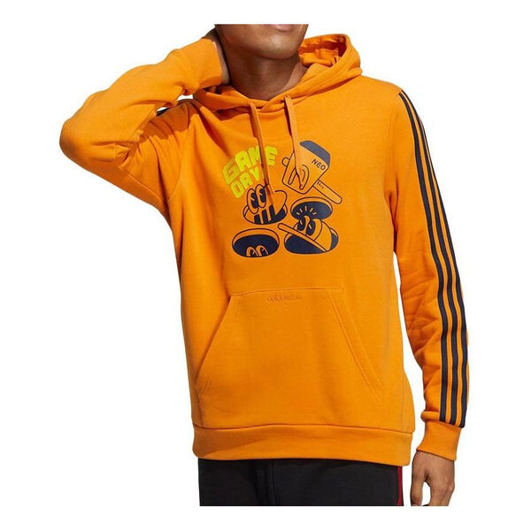 

Толстовка Men's adidas neo Cartoon Alphabet Printing Stripe Pattern Yellow, мультиколор