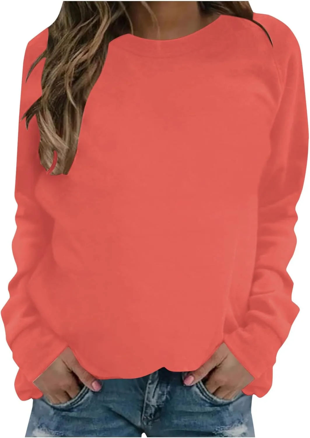 

Женский свитшот с длинным рукавом, свободный и удобный