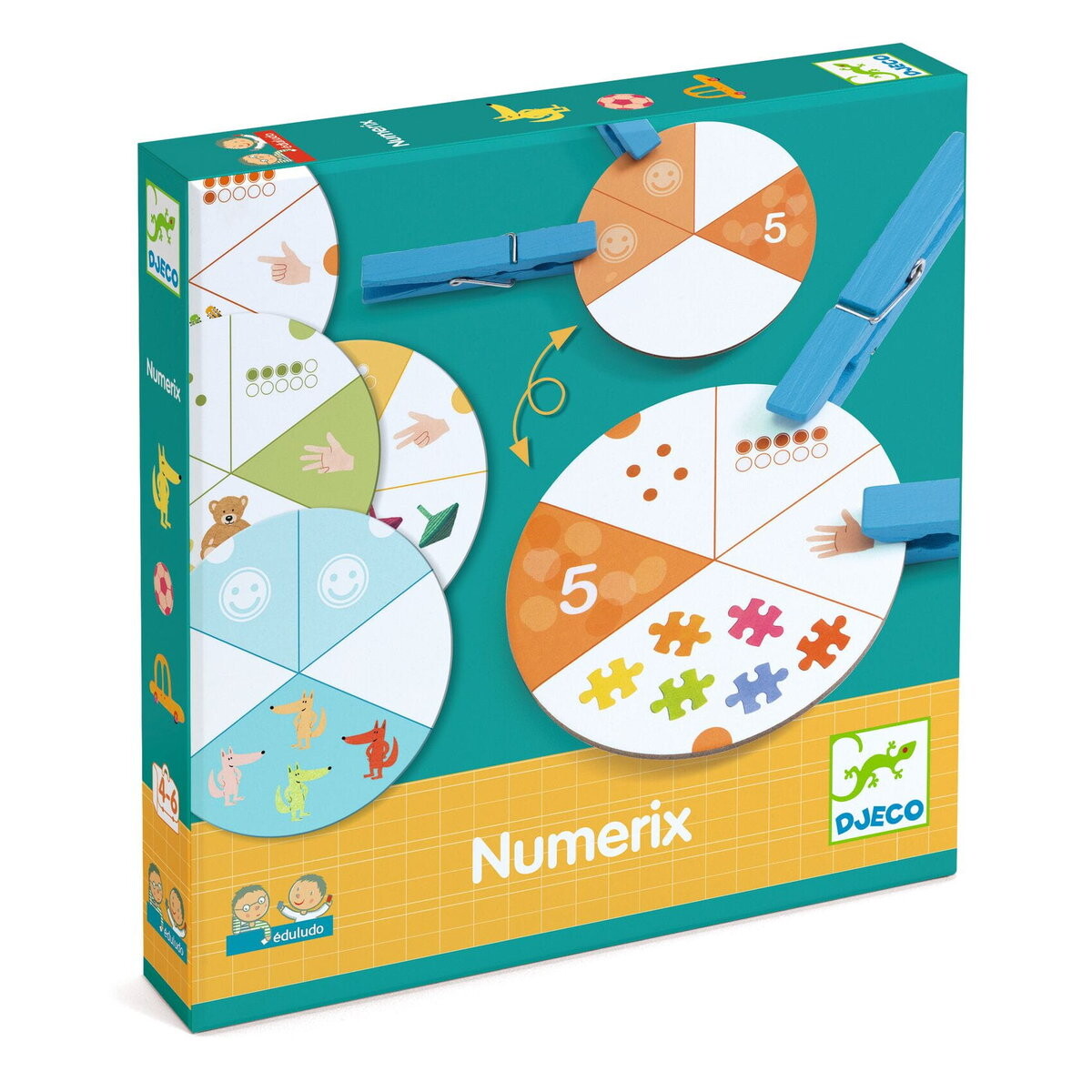 

Развивающая игра Eduludo NUMERIX с прищепками DJ08349 Djeco