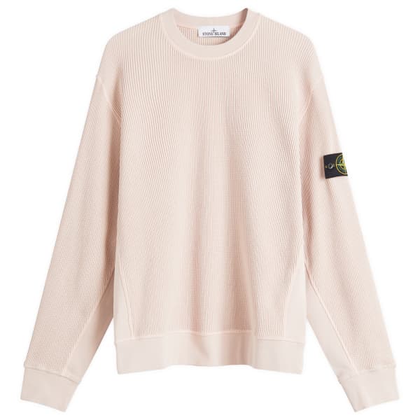 

Толстовка с круглым вырезом и вафельным узором Stone Island, розовый