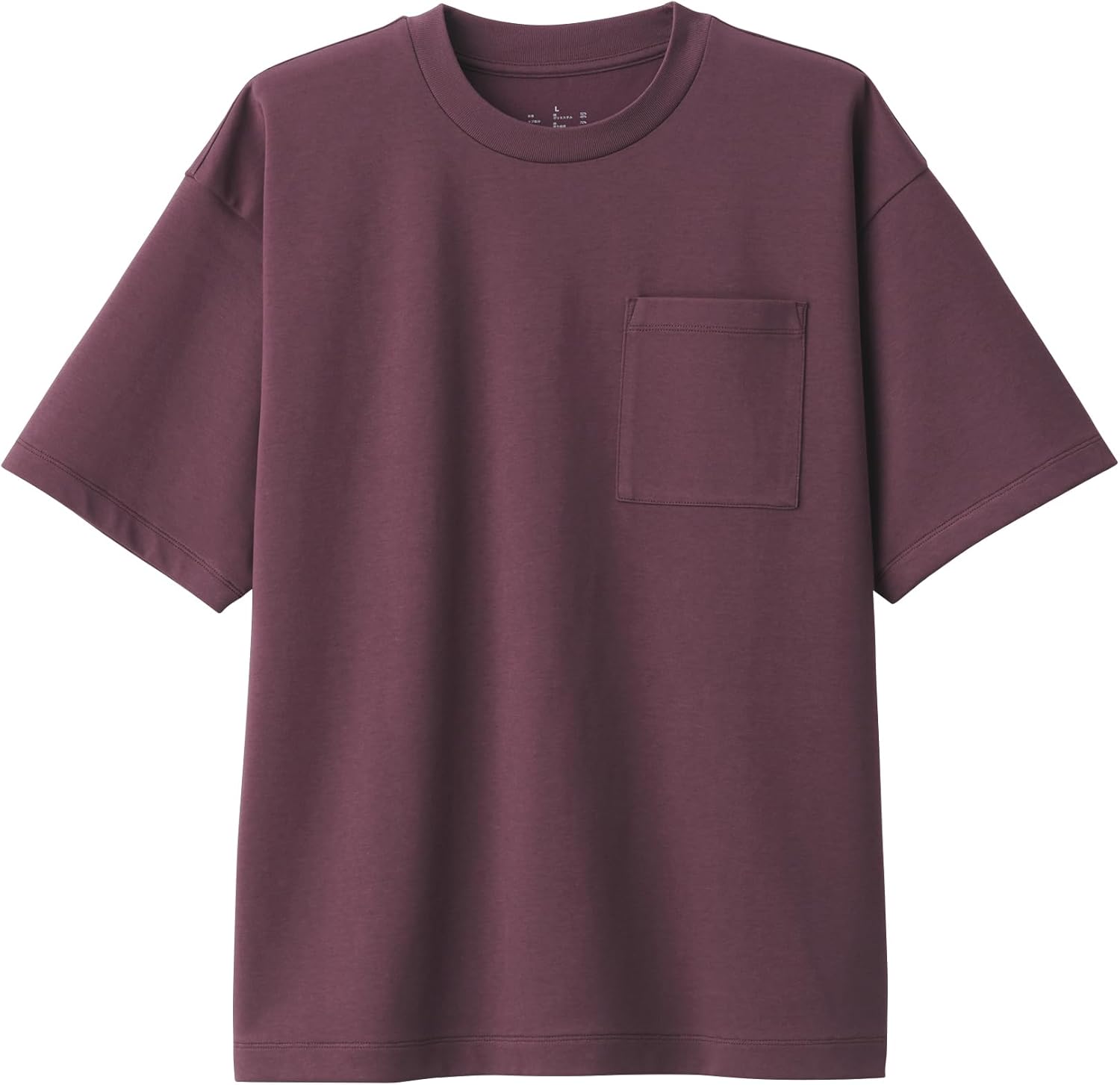 

Мужская футболка MUJI с коротким рукавом и широкими рукавами для защиты от УФ-излучения (AB1MEA4S), бордо