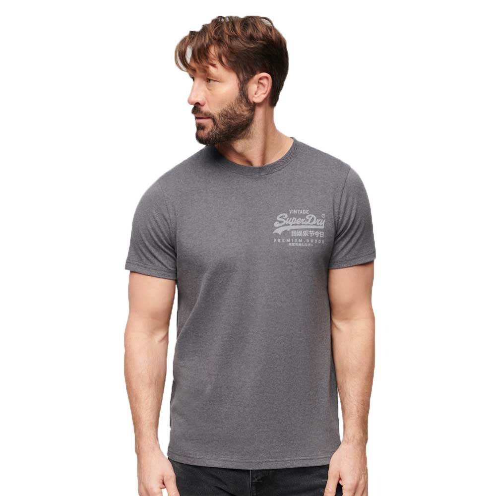 

Футболка с коротким рукавом Superdry Classic Vintage Logo Heritage, серый