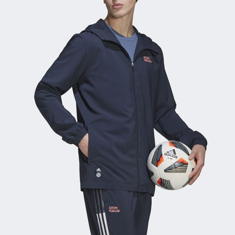 Бавария Мюнхен куртка мужская синяя Adidas, синий — фото 4