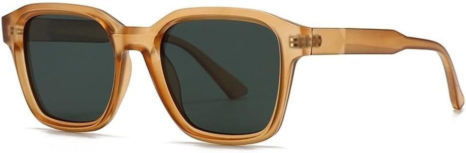 

Модные квадратные солнцезащитные очки для женщин, защита от УФ-излучения UV400, ретро, ​​оранжево-синие, трендовые солнцезащитные очки для мужчин SKFGNX, Orange Dark Green