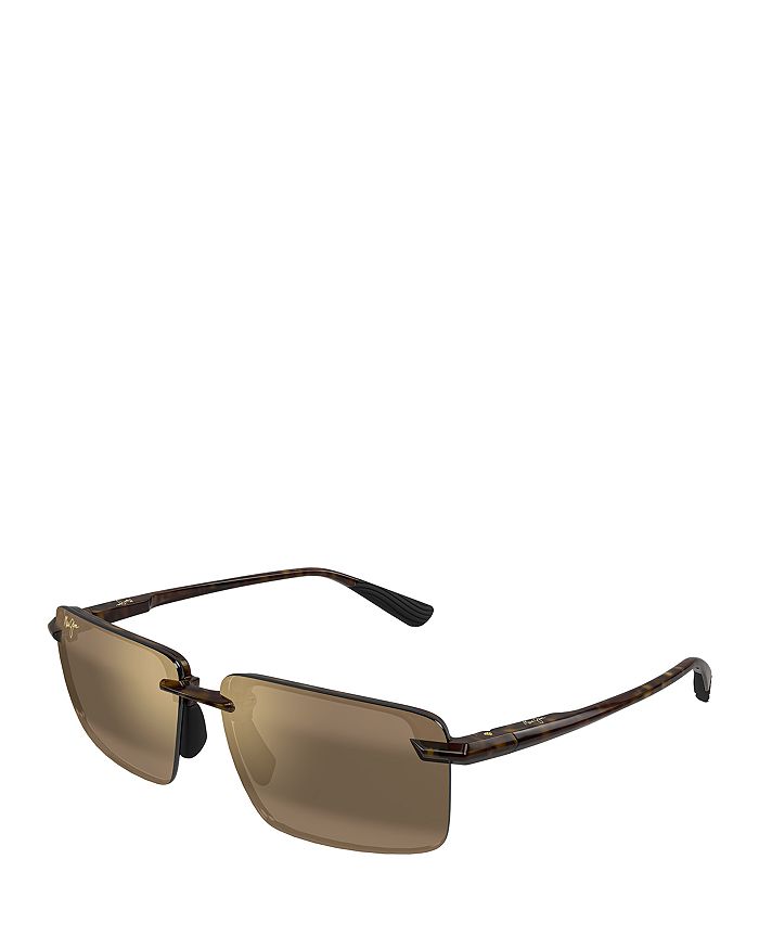 

Laulima безободковые прямоугольные солнцезащитные очки, 61 мм Maui Jim, желтый