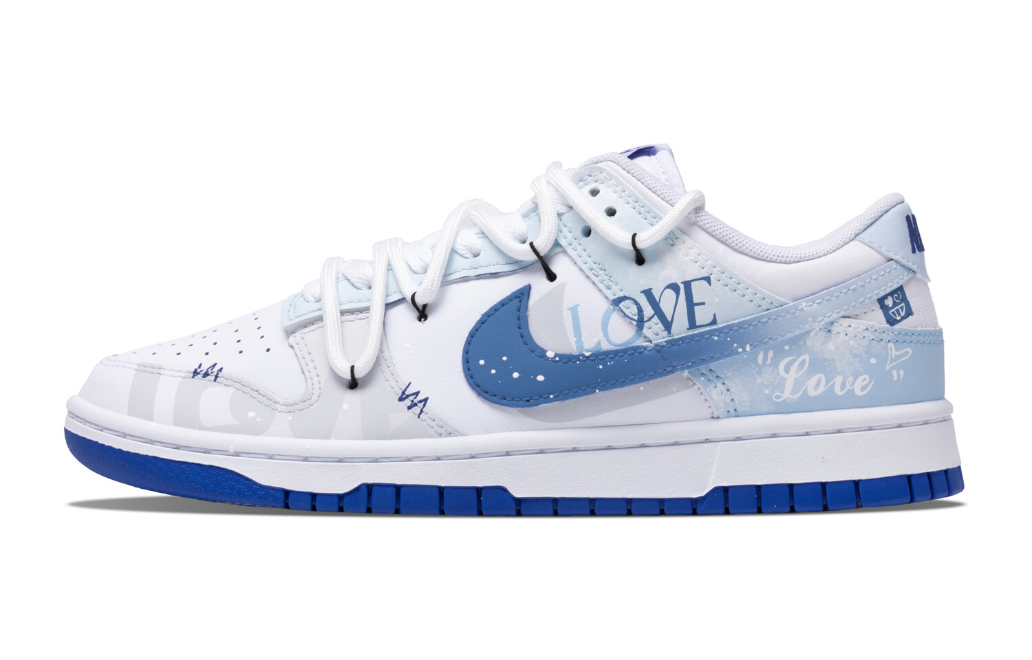 

Кроссовки Nike Dunk Skateboarding Shoes Men Low-top White/blue/gray, синий
