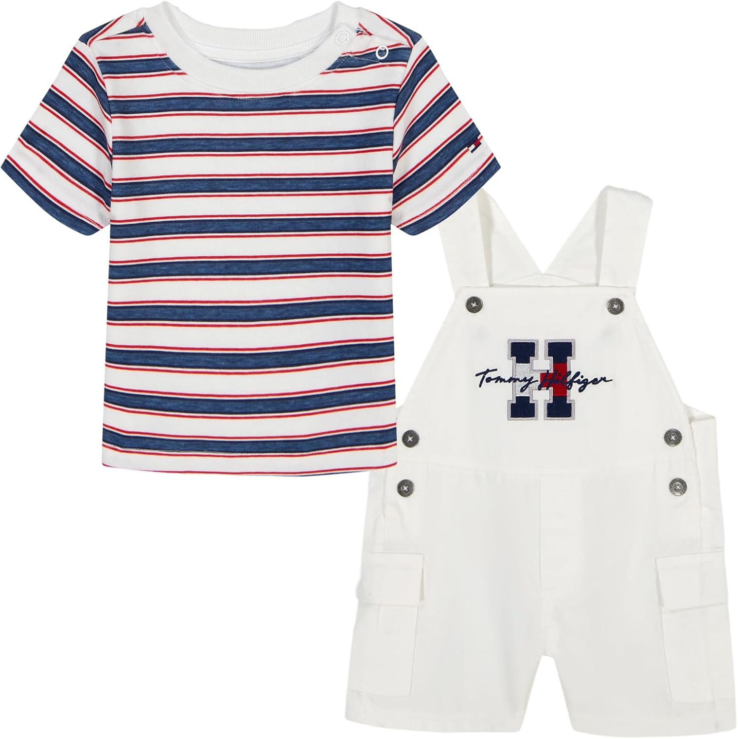 

Комплект из 2 предметов для маленьких мальчиков Tommy Hilfiger, Bright White/Stripe