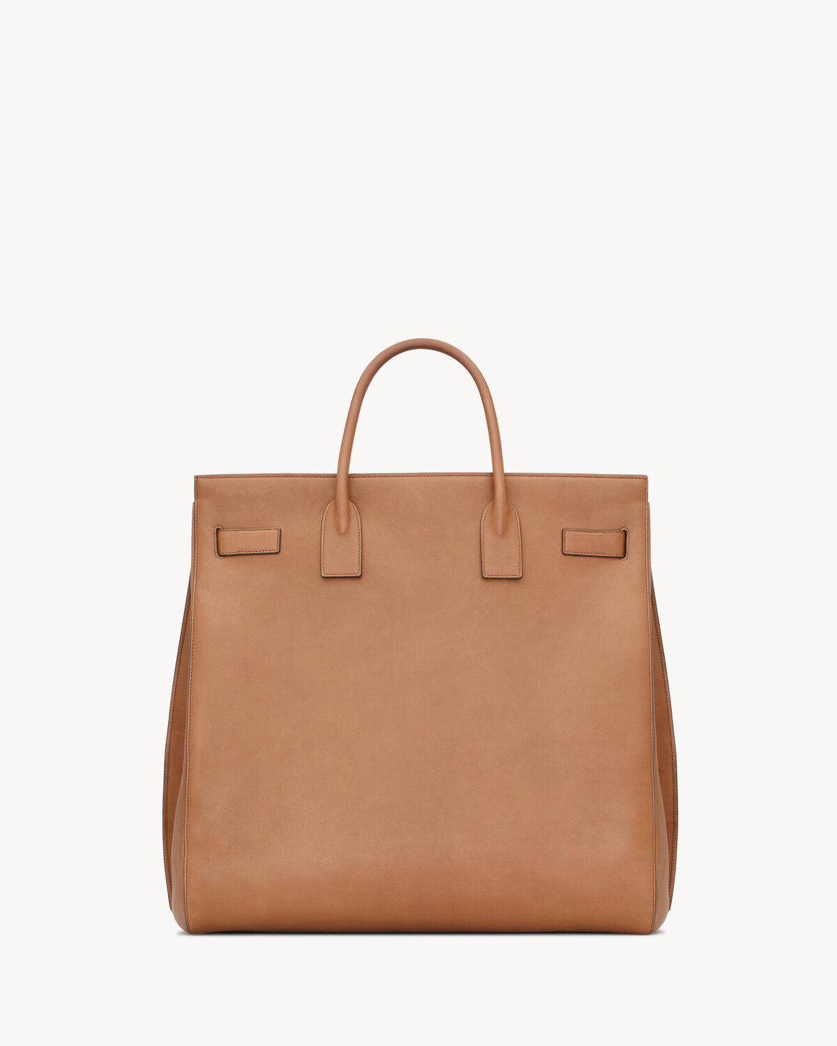 SAC DE JOUR большого размера из кожи SAINT LAURENT, коричневый — фото 2