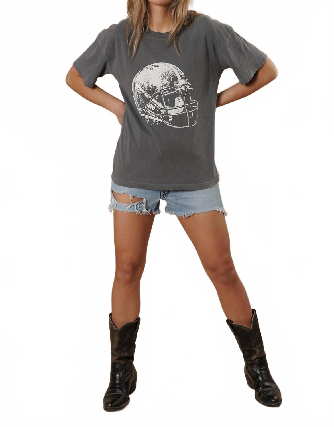 

All of Us Футболка с изображением футбольного шлема Big Boy, цвет угольно-серый