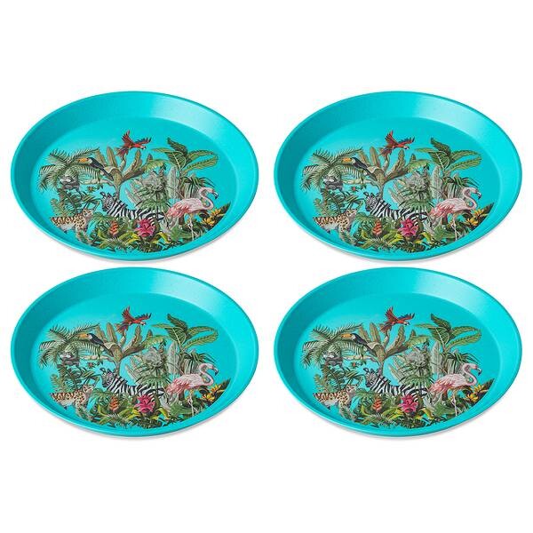 

Тарелка connect plate jungle (4 шт.) Koziol, синий