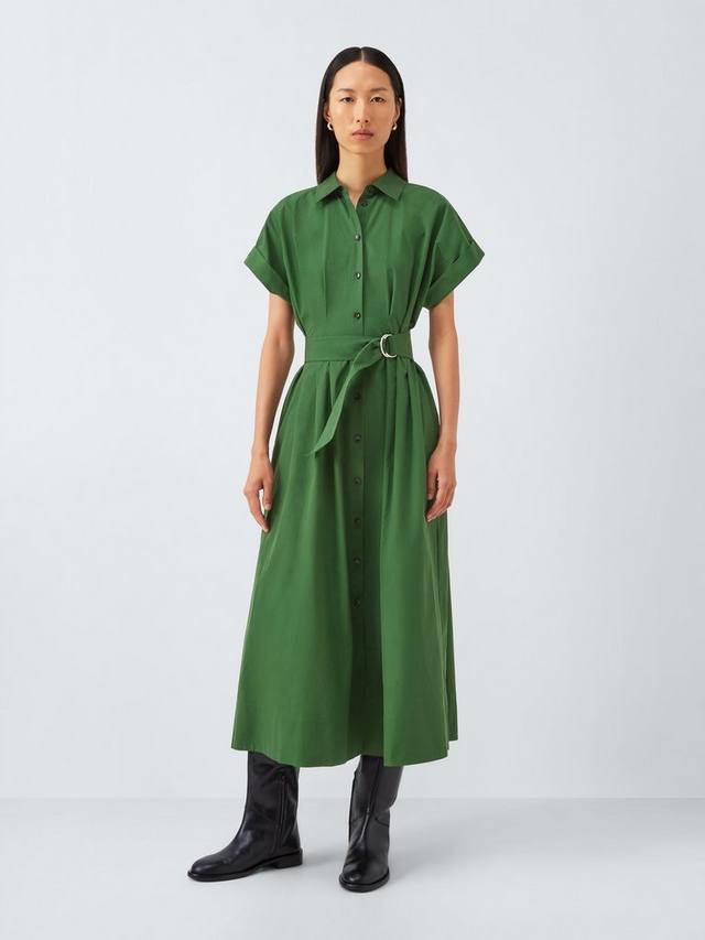 

Кимоно с поясом из хлопкового платья-рубашки John Lewis, Green