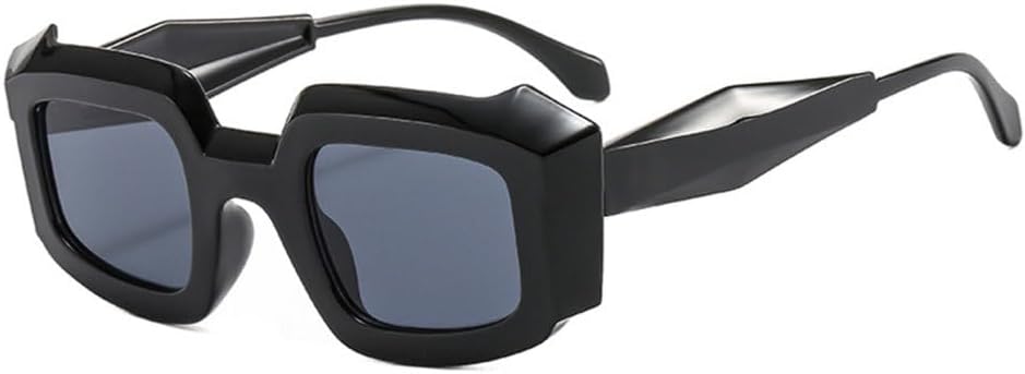 

Популярные модные солнцезащитные очки конфетных цветов для женщин, ретро-очки неправильной формы, защита от УФ-излучения UV400, трендовые солнцезащитные очки для мужчин, сине-красные солнцезащитные очки TYUVIVO, Black Grey