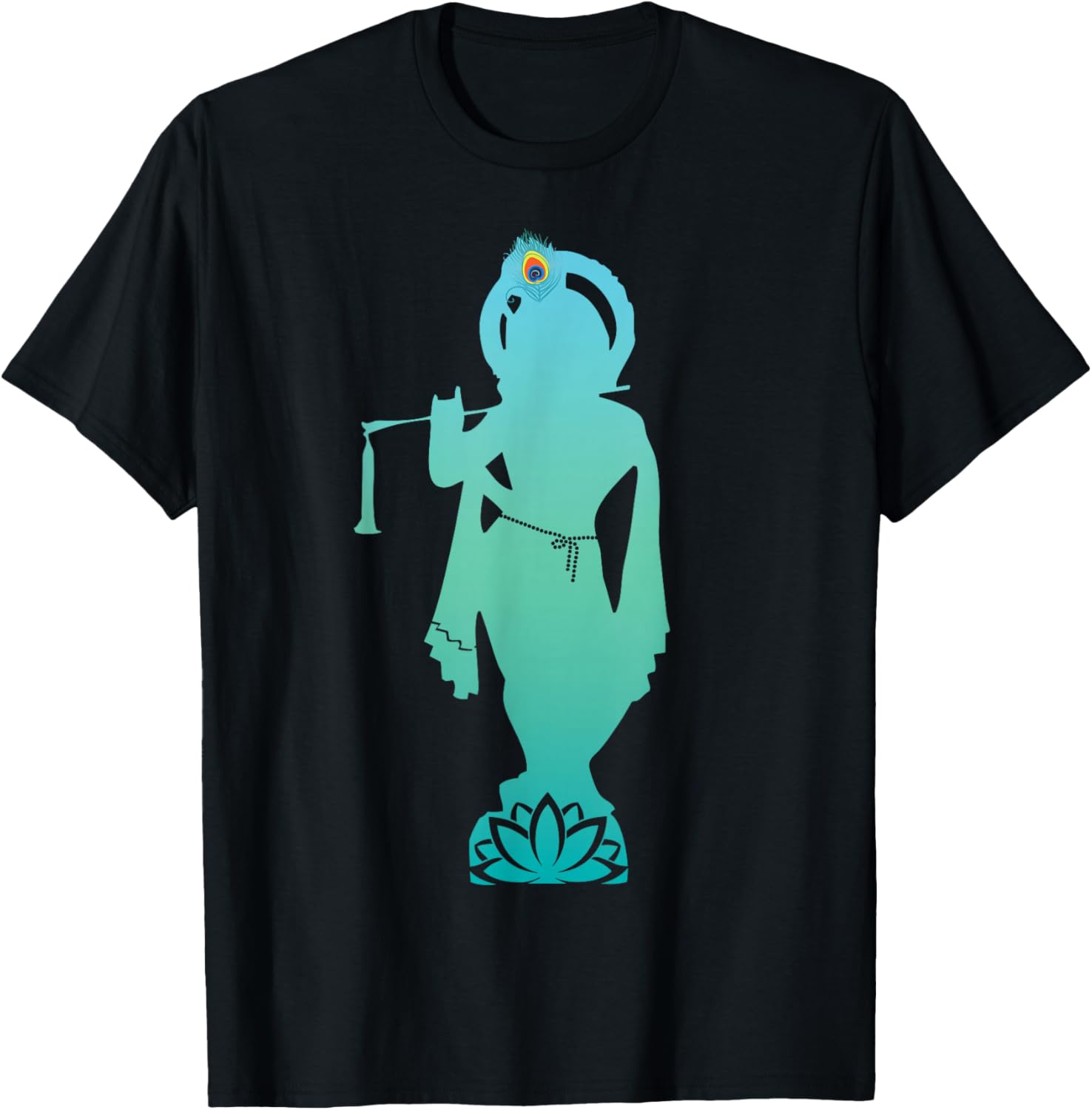

Футболка «Слава Богу Кришна», черная (black 19-3911tcx), размер S Spiritualtee-Krishna