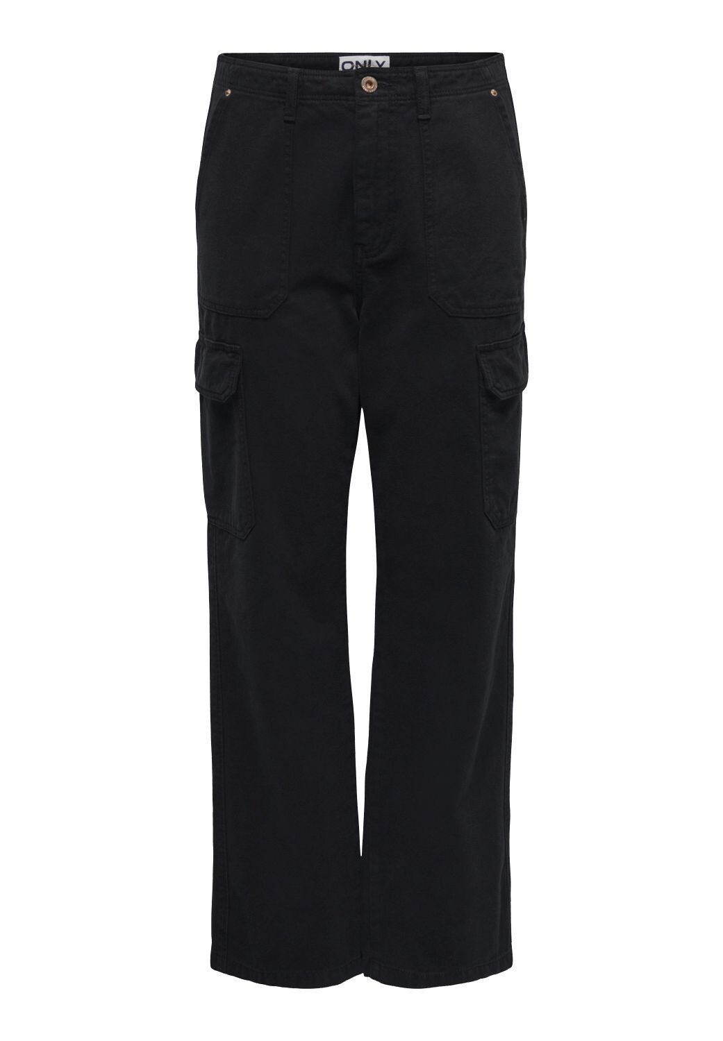 

Брюки-карго, завышенная талия, свободного кроя, женские ONLY, черный