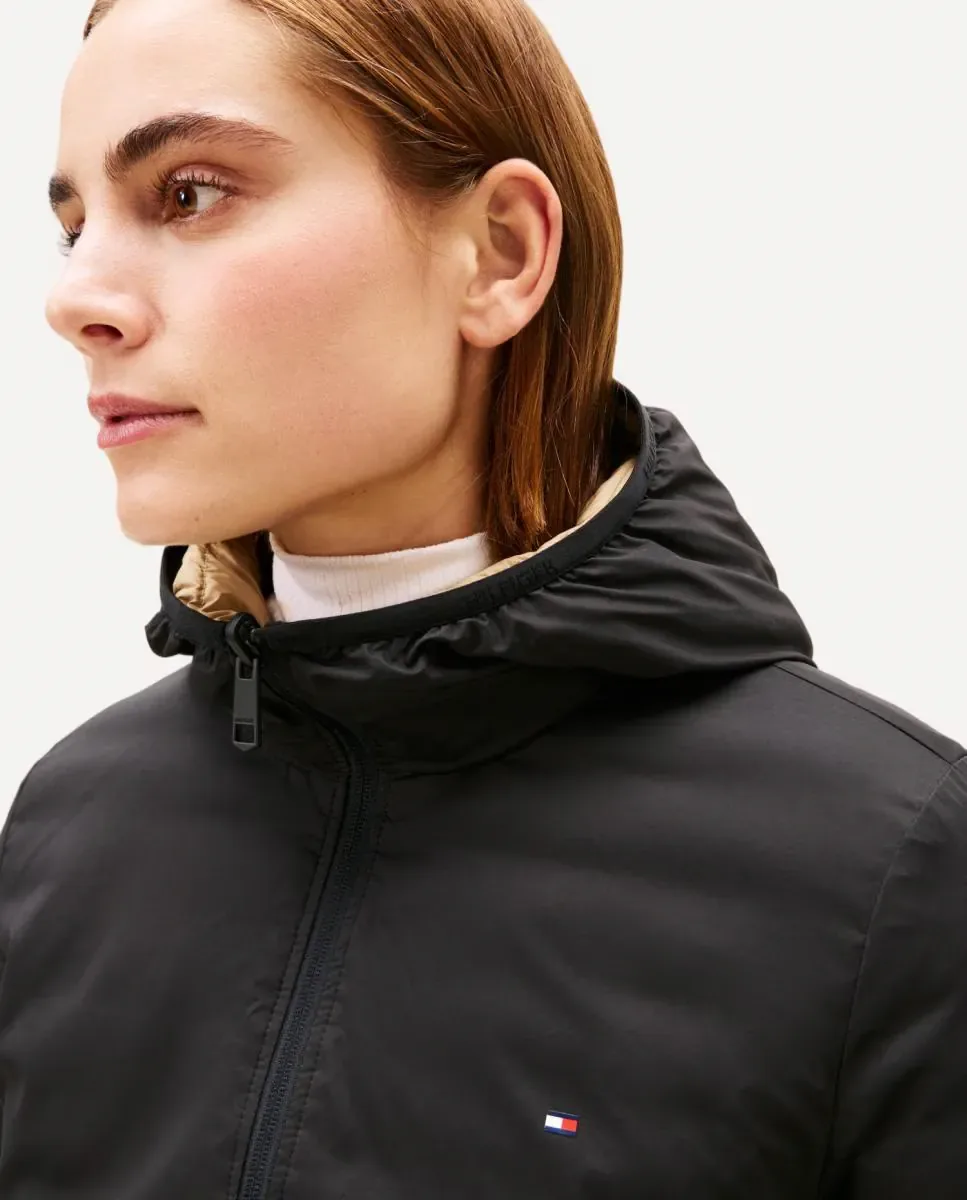 Женская двусторонняя куртка с капюшоном Tommy Hilfiger, черный — фото 2