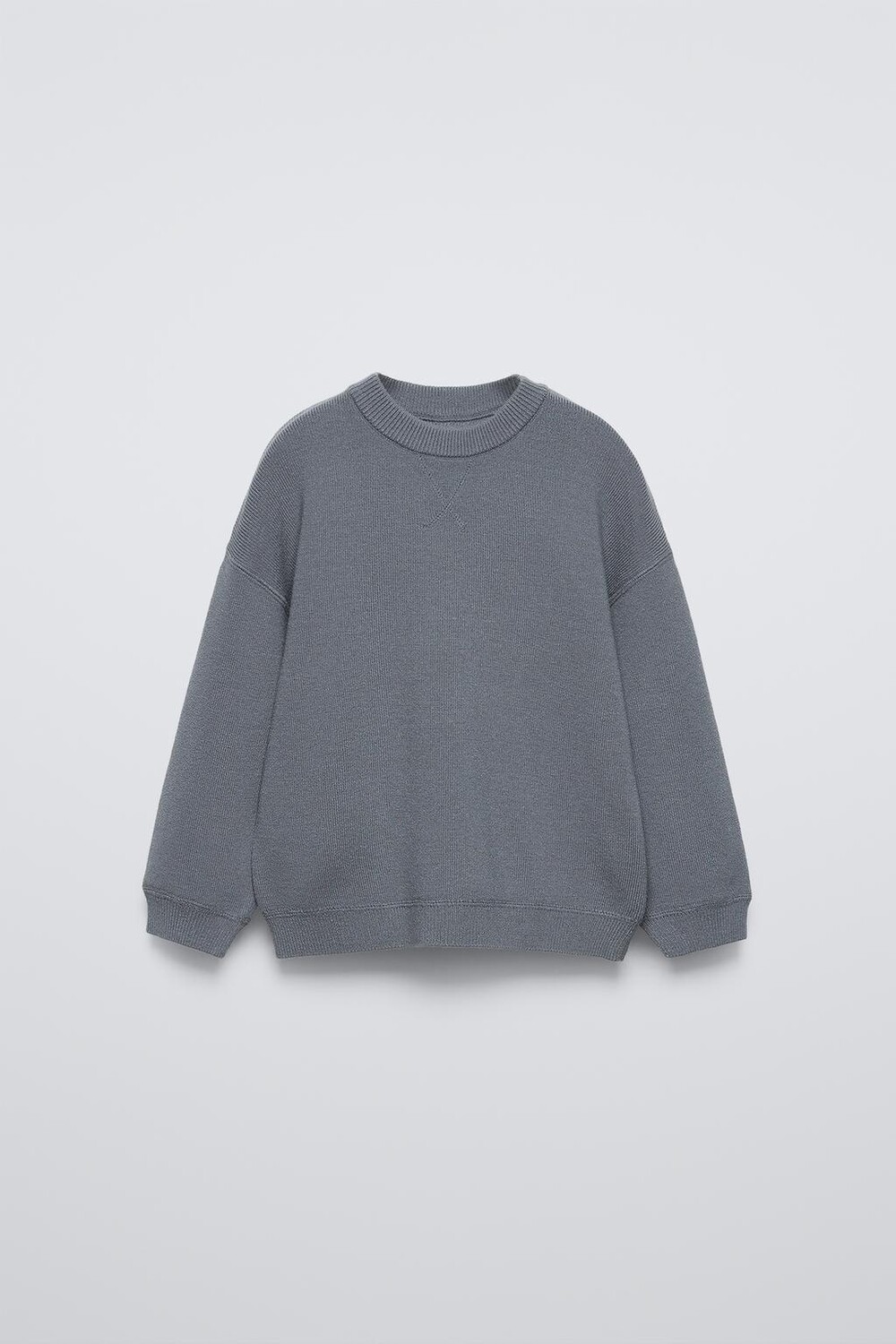 

Свитер однотяжной вязки ZARA, синий/серый