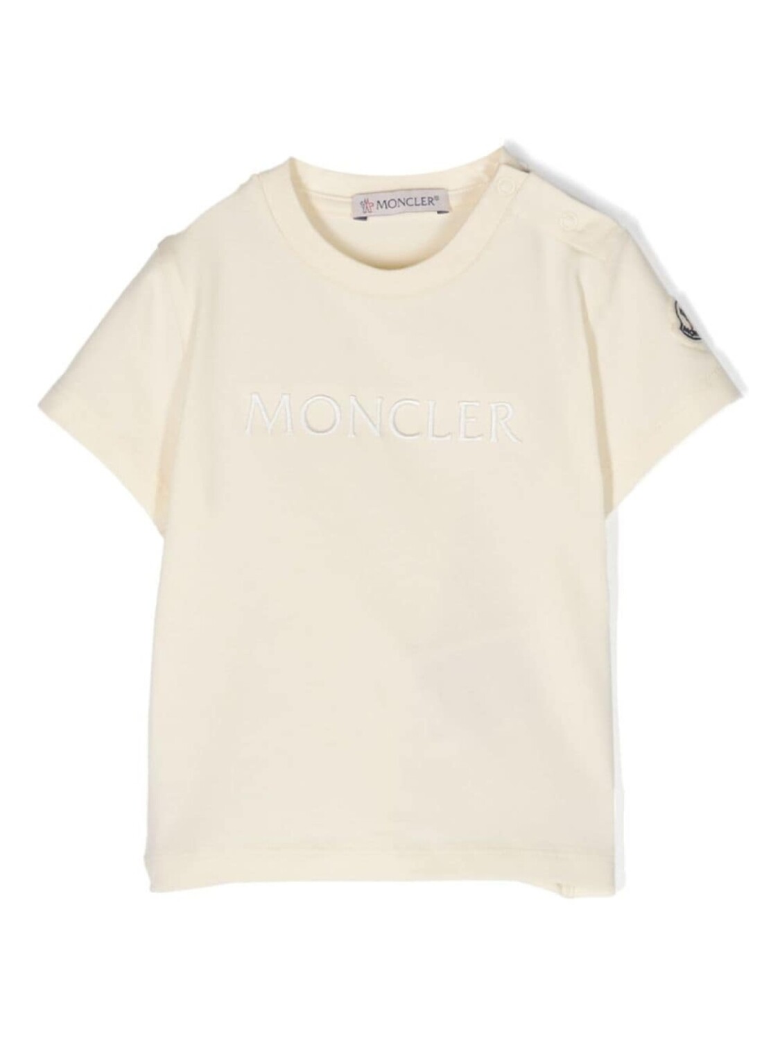 

Moncler Enfant футболка из джерси с вышитым логотипом, желтый