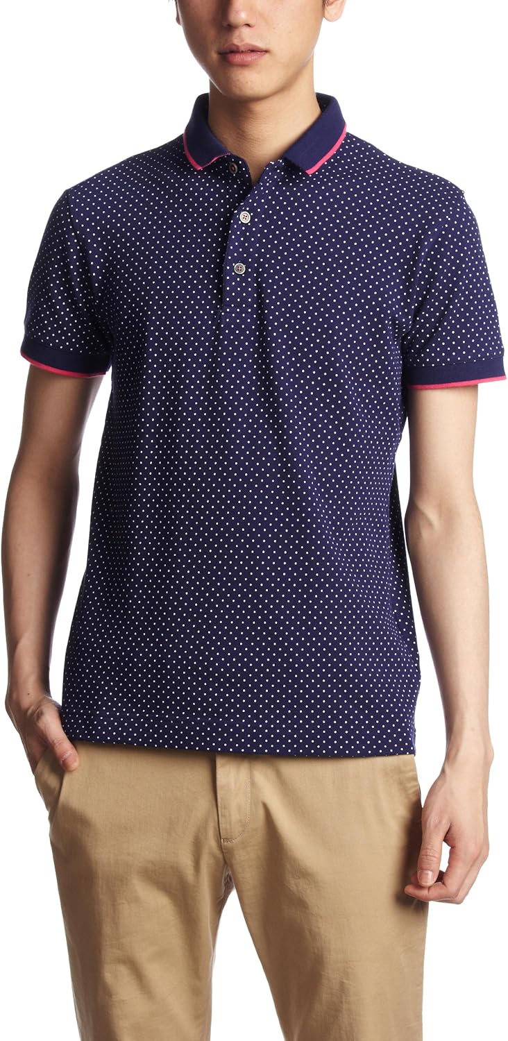 

Поло RATTLE TRAP GLORY CREW с принтом в горошек, пике, темно-синий