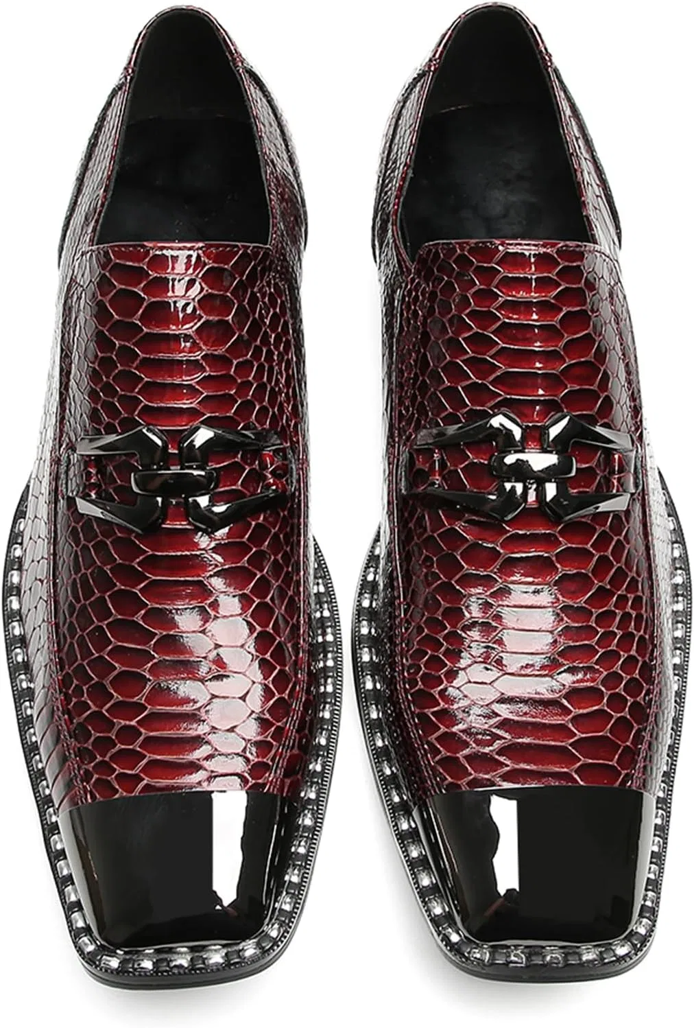 Туфли Shoes Men Metal Cap Shoes Business Leather Wedding Shoes Personality Breathable Casual Fashion Shoes for Party Casual HGTREDPK, 2-Red — фото 4